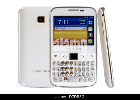 Samsung Galaxy Y Pro B5510 ist ein Android Smartphone mit QWERTZ-Tastatur Candybar. Stockfoto