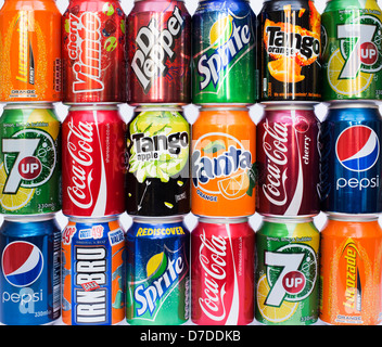 Softdrink Dosen Stockfoto