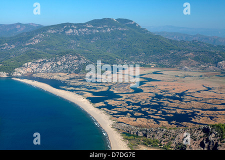 Iztuzu Strand und das Delta des Flusses Dalyan, Dalyan, Mugla, Türkei Stockfoto