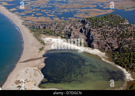 Iztuzu Strand und das Delta des Flusses Dalyan, Dalyan, Mugla, Türkei Stockfoto