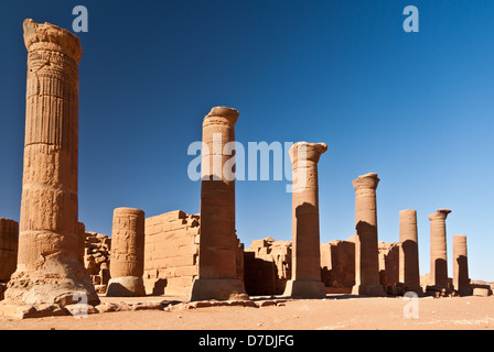 Kolonnade des großen Tempels, Musawwarat es-Sufra, Nord-Sudan Stockfoto