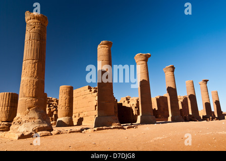 Kolonnade des großen Tempels, Musawwarat es-Sufra, Nord-Sudan Stockfoto