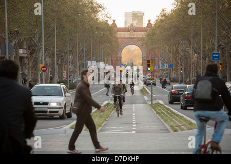 Arc de Triomf am Passeig de Sant Joan - Barcelona, Spanien. Stockfoto