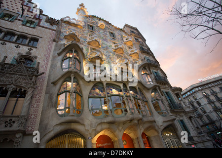 Gaudís Casa Batlló - Barcelona, Spanien. Stockfoto