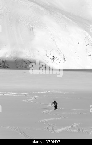 Langlauf Ski in Alaska Stockfoto