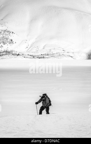 Langlauf Ski in Alaska Stockfoto