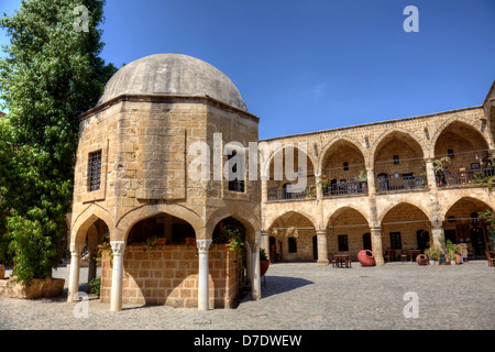 Büyük Han (Great Inn) in Nikosia ist die größte Karawansereien auf der Insel Zypern. Stockfoto