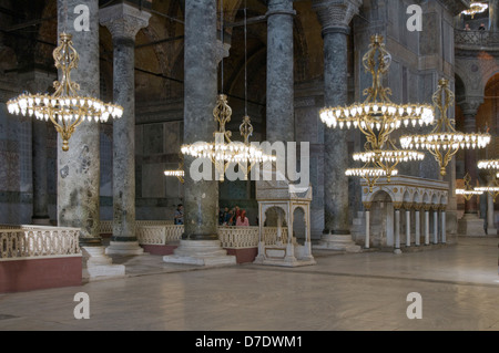 Hagia Sophia ist eine ehemalige orthodoxen patriarchalischen Basilika, später eine Moschee und heute ein Museum in Istanbul. Stockfoto