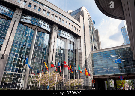 Die Gebäude des Europäischen Parlaments, Brüssel, Belgien. Stockfoto