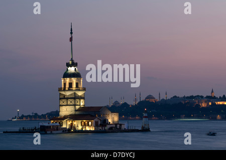 Leanderturm in alten griechischen und mittelalterlichen byzantinischen Zeit als Leander Turm in Istanbul auch bekannt Stockfoto