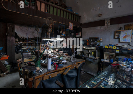 Silber Schmuck-Workshop im großen Basar, Istanbul, Türkei Stockfoto