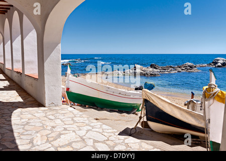 Typischen Bögen in Calella de Palafrugell, Costa Brava, Katalonien, Spanien Stockfoto