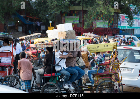 Überfüllten Straßen in New Dehli, Indien Stockfoto