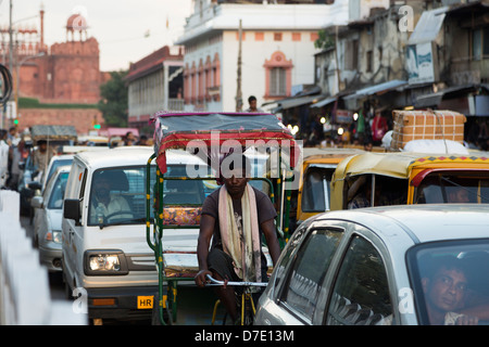 Überfüllten Straßen in New Dehli, Indien Stockfoto