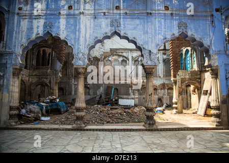 Lal Chand, ein altes Haveli in Old Delhi Indien Stockfoto