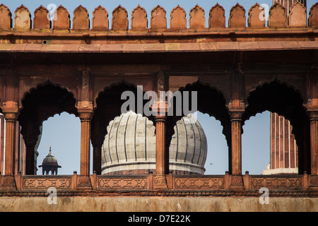 JAMA Masid oder Freitagsmoschee, Alt-Delhi, Indien Stockfoto