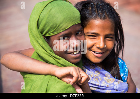 Mädchen in Alt-Delhi, Indien Stockfoto