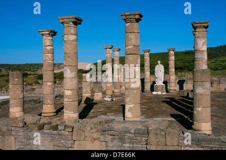 Römische Ruinen Baelo Claudia-Basilika, Tarifa, Cadiz-Provinz, Region von Andalusien, Spanien, Europa Stockfoto