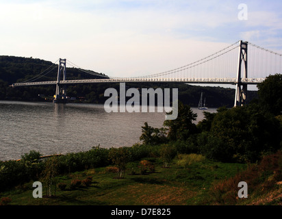 Poughkeepsie Mid-Hudson Bridge über den Hudson River, New York Stockfoto