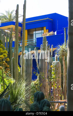 Marrakesch - die Majorelle Gärten, Erbe von Designer Yves Saint Laurent. Haus. Stockfoto