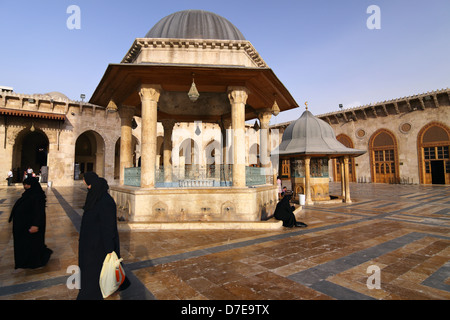 Große Moschee von Aleppo Hof Stockfoto