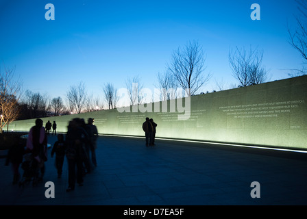 Die Wand der Zitate in der Martin Luther King Memorial in Washington, D.C. Stockfoto