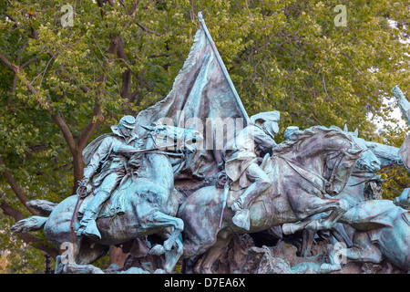 Kavallerie laden Ulysses U.S. Grant Equestrian Statue Bürgerkrieg Memorial Capitol Hill Washington DC Stockfoto