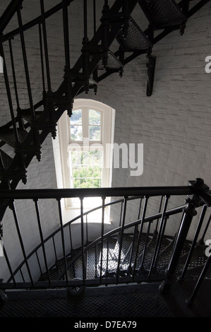 Der Innenraum der St. Augustine Florida Lighthouse Stockfoto