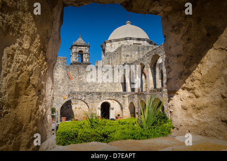 Mission San Jose in San Antonio, Texas Stockfoto