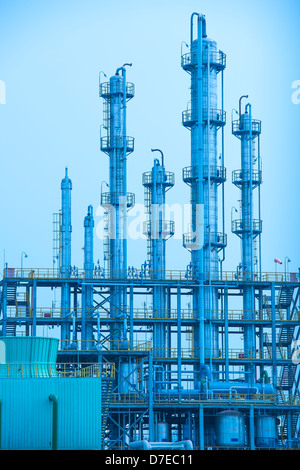 Gas-Verarbeitung-Fabrik. Stockfoto