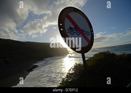 Sonnenuntergang in Bollullo Strand (Playa del Bollullo), Puerto De La Cruz, Teneriffa Stockfoto