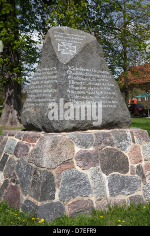 Ersten Weltkrieg Memorial, Ribbeck, Havelland, Brandenburg, Deutschland Stockfoto