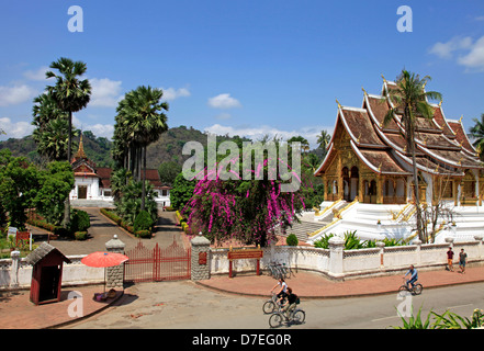 Haw Pha Bang Tempel und Royal Palace Museum, Luang Prabang, Laos Stockfoto