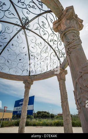 Städtebauliche Entwicklung des kleinen Dorfes La Muela, Saragossa, Spanien Stockfoto