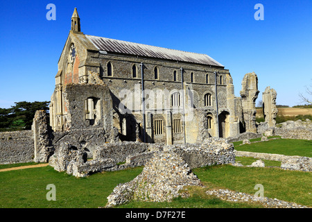 Binham Priory, Norfolk, Kirche und Kloster Ruinen, Englisch mittelalterlichen Architektur, England UK, Benediktiner-Ordens Stockfoto