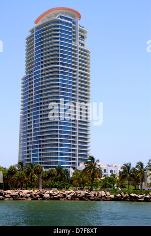 Miami Beach Florida, Wasser, Government Cut, South Pointe Park, Point, Eigentumswohnung Wohnapartments Gebäude Gebäude Gehäuse, Residenzen, AT Stockfoto