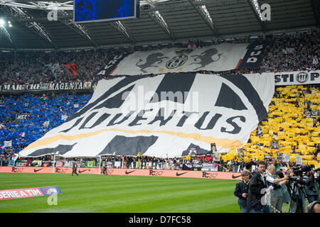 Juventus-fans, 5. Mai 2013 - Fußball / Fußball: italienische "Serie A" match zwischen Juventus Turin 1: 0 Palermo bei Juventus Arena in Turin, Italien, (Foto: Enrico Calderoni/AFLO SPORT) Stockfoto