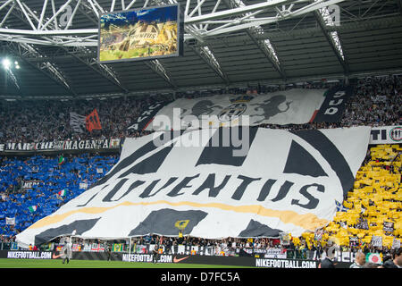 Juventus-fans, 5. Mai 2013 - Fußball / Fußball: italienische "Serie A" match zwischen Juventus Turin 1: 0 Palermo bei Juventus Arena in Turin, Italien, (Foto: Enrico Calderoni/AFLO SPORT) Stockfoto