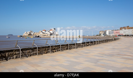 Weston super Stute Promenade und Strandpromenade Somerset England Stockfoto