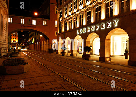 Maffei Straße in der Nacht, Upper Bavaria München Stockfoto