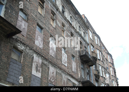 Erhaltenen Gebäude der jüdischen Warschauer Ghetto Prozna Street in der Nähe von Gzibovska Square-Polen Stockfoto