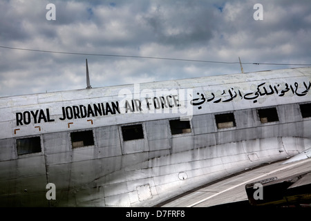 Detail einer Douglas DC-3 c-47 Dakota, jordanischen Luftwaffe 1935, Flugzeug Sammlung Hermeskeil, Deutschland, Europa Stockfoto