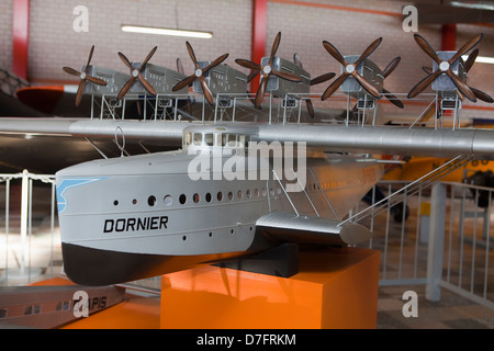 Modell des Passagierflugzeugs Dornier Do X, Flugzeug Sammlung Hermeskeil, Deutschland, Europa Stockfoto