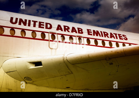 Vickers VC10, eine weiträumige britische Verkehrsflugzeug, Vereinigte Arabische Emirate, UAE, Aircraft Collection Hermeskeil, Deutschland, Europa Stockfoto