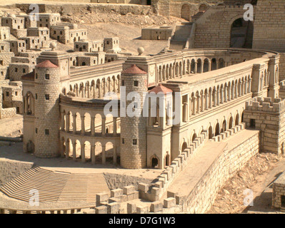 das Hippodrom von Holyland-Modell des alten jerusalem Stockfoto