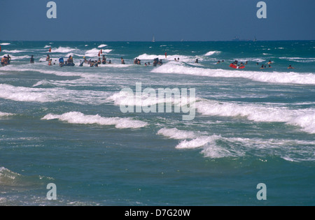 der Strand von Sidney Ali in Herzliya Stockfoto