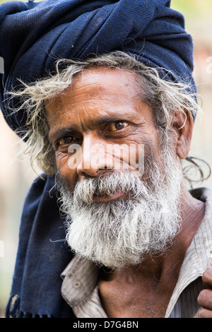 Alter Mann in Alt-Delhi, Indien Stockfoto