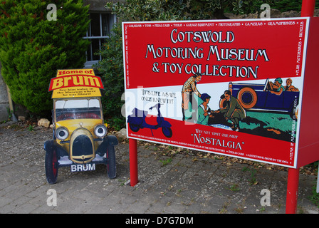 Cotswolds Autofahren Museum in charmanten Bourton auf dem Wasser, Cotswolds UK Stockfoto