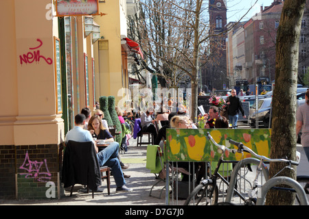 Prenzlauer Berg Knaakstr Restaurant Cafe Stockfoto