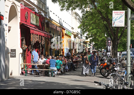 Berlin Friedrichshain-Kreuzberg Bergmannstr Bergmann Straße Stockfoto